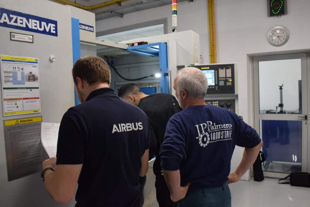 Formation géométrie machines-outils aux lycéens des Masterclasses d'Airbus par Palmero Industrie
